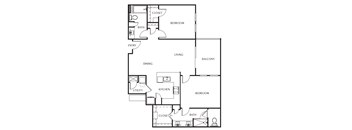 B3A floor plan at Instrata at Legacy West
