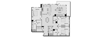 Three bedroom two bathroom apartment in plano texas