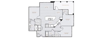 blueprint of 4 bedroom floor plan of a 2115 sq ft house