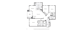 Three bedroom, two bathroom with private patio and open concept living room