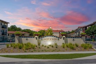 The St John Apartments Exterior Twilight