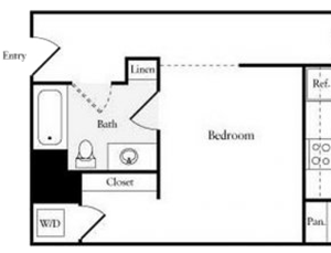 1 BR 1 BA W/ISLAND- WORK/LIVE