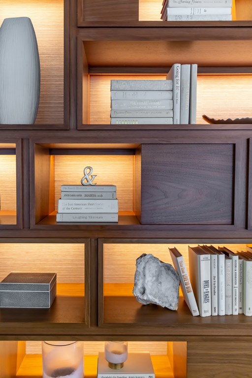 Book shelf with home decor