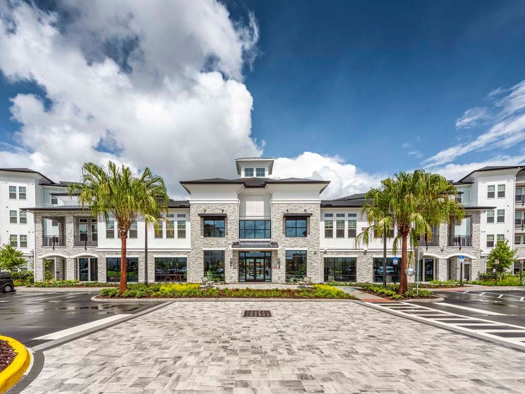 the westerly apartments orlando florida two story clubhouse exterior and entry
\