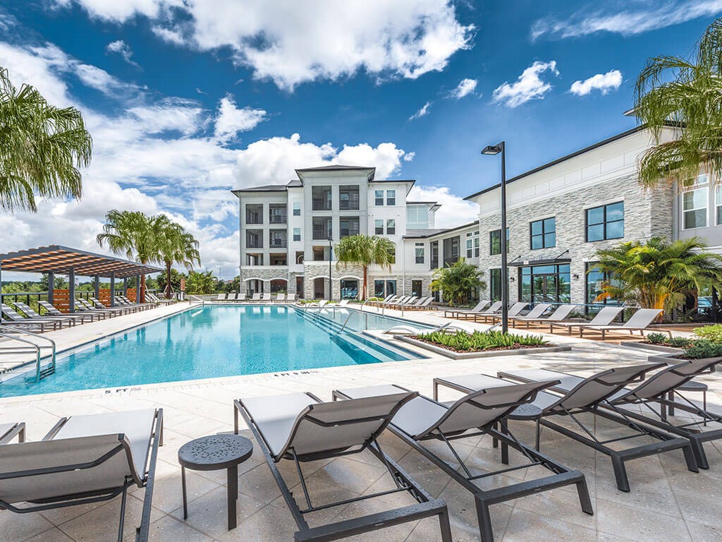 the westerly apartments orlando florida pool with lounge seating