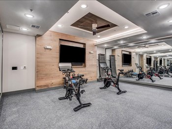 Bike studio with TV and stretching area - Photo Gallery 16