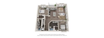 a 1 bedroom floor plan  sierra  2100 sq ft