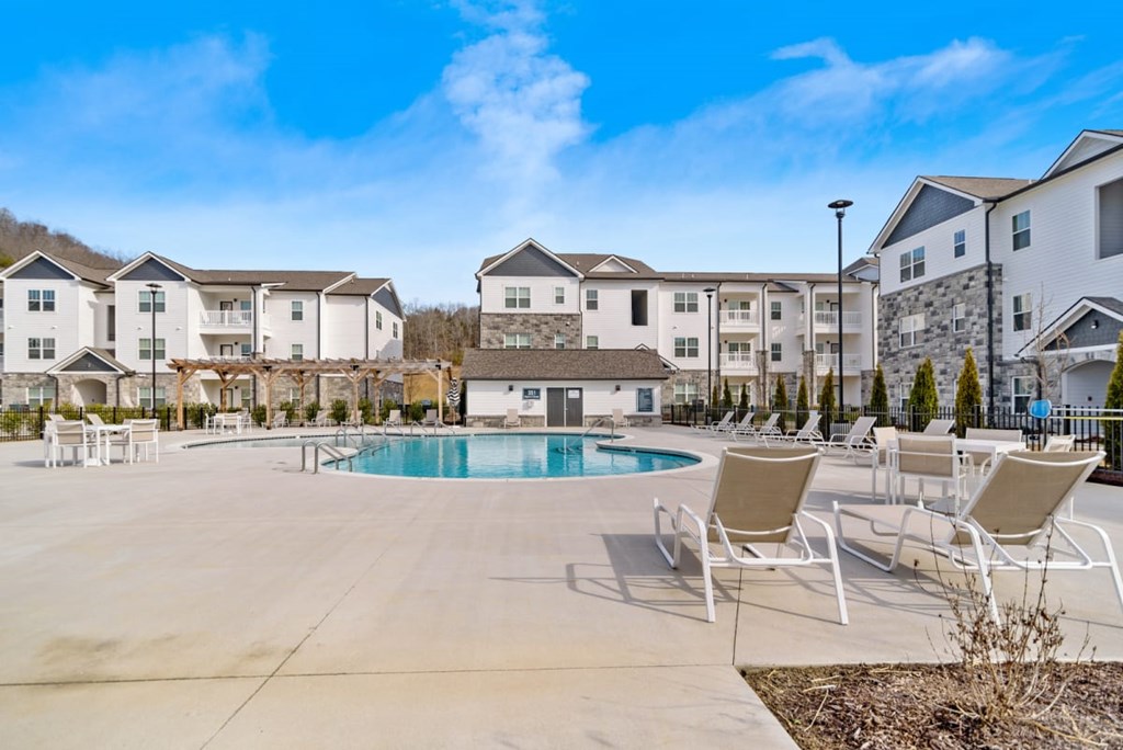 Ashland Farms Expansive Swimming Pool Area with Sundeck and Ample Lounge Chair Seating