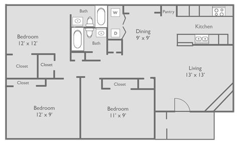 a floor plan of a small apartment