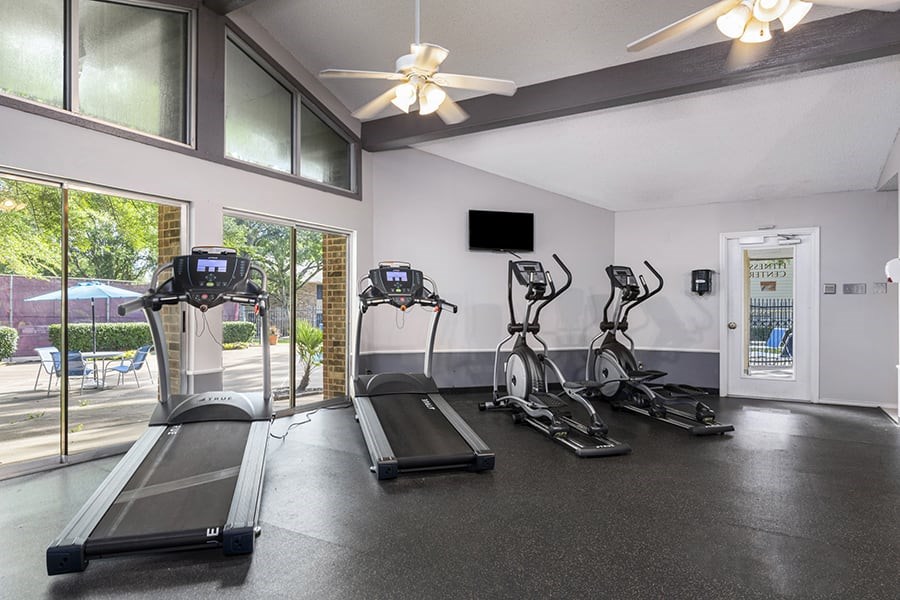 our apartments have a gym with plenty of cardio machines