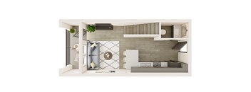 a floor plan of a one bedroom apartment