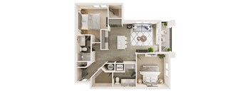 a floor plan of a one bedroom apartment