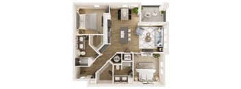 a floor plan of a one bedroom apartment