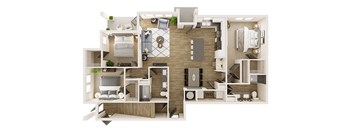 a floor plan of a one bedroom apartment