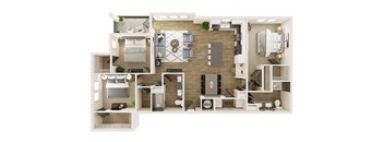 a floor plan of a 1 bedroom apartment