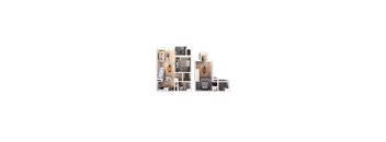 A floorplan of an apartment home