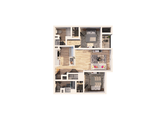 a floor plan of a house on a green background