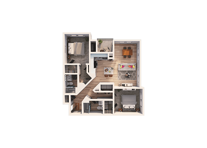 3d floor plan of a house