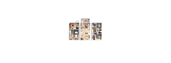 a collage of images of different houses on a green background
