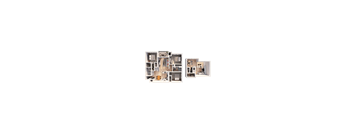 a series of images of houses on a green background
