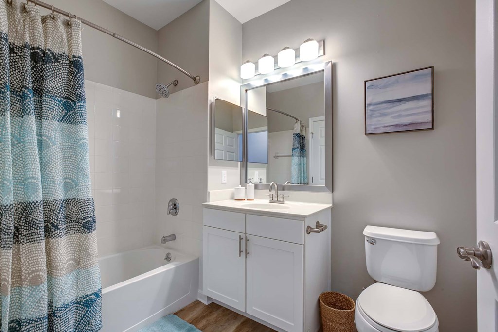a bathroom with a sink toilet and a bath tub