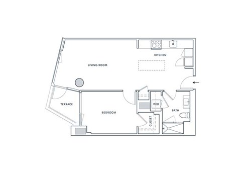 a floor plan of a bedroom apartment