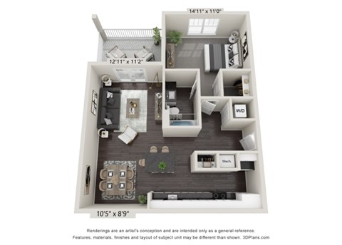 a 1 bedroom floor plan  villas at spring creek