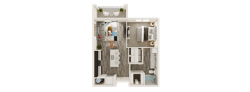 a1 floor plan  1 bedroom  129