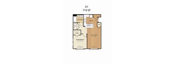 bedroom floor plan of the oxalis apartments