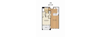 three bedroom floor plan  the residences at sawmill estates