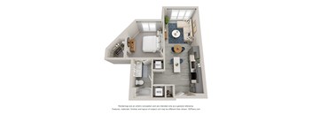 bedroom floor plan of a 2103 sq ft apartment