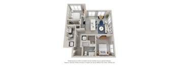 a floor plan of a 1 bedroom floor plan with a bathroom and a living room
