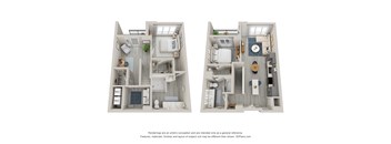 2 bedroom floor plan  the falls apartments  460 sq ft