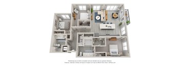 a 1 bedroom floor plan  395