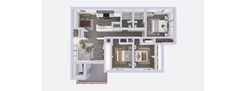 a floor plan of a house with a bedroom and a living room