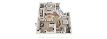 a floor plan of a 1 bedroom floor plan