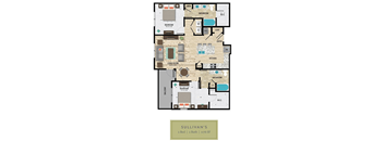 a floor plan of a residence with a mix of floor plans