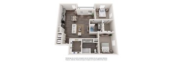 floor plan of a 3 bedroom apartment
