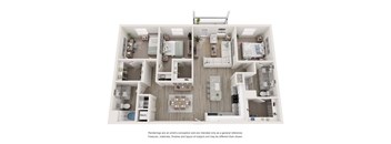 a 3 bedroom floor plan  villas at