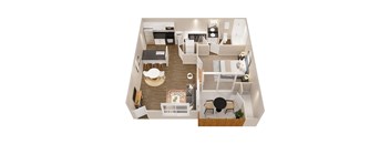 a1 floor plan  1 bedroom with 2 baths  1192 square feet