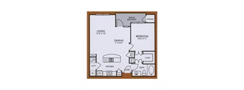 three bedroom floor plan  the commons atrium