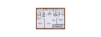 two bedroom floor plan  the residences at sawmill estates