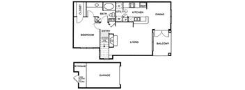 a floor plan of a house with bedrooms and a living room