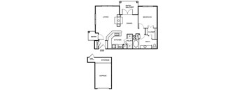 a floor plan of a house with two floors and a staircase