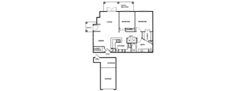 a floor plan of a home with a mix of bedrooms and baths
