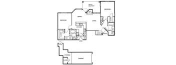 a floor plan of a house with two floors and a staircase