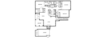 a floor plan of a home with a mix of bedrooms and baths