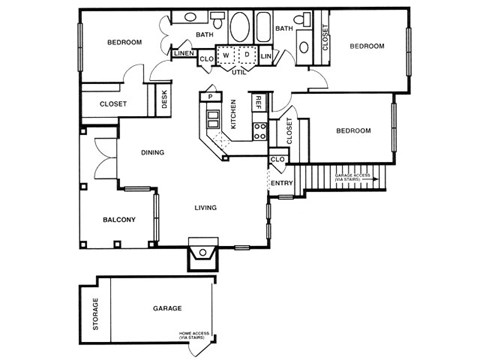a floor plan of a home with a mix of bedrooms and baths