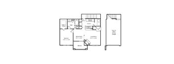 a video game interface with white lines on a black background