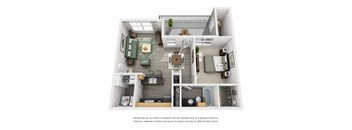 a 1 bedroom floor plan  2100 sq ft